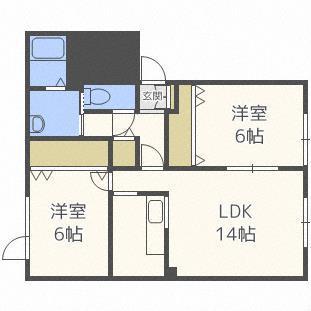コートシンフォニーII(2LDK/2階)の間取り写真