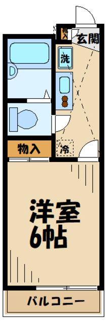 レオパレスグリーンハイツ(1K/3階)の間取り写真