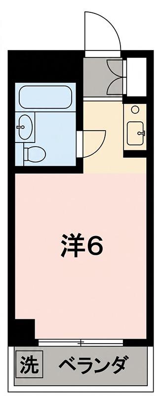 サンシティ松田I(ワンルーム/4階)の間取り写真
