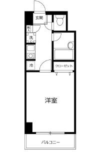 イトーピア六本木(1K/5階)の間取り写真