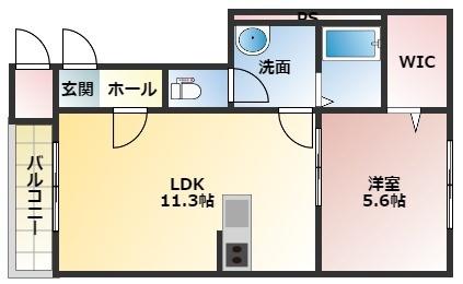 BELLE VILLE(1LDK/3階)の間取り写真