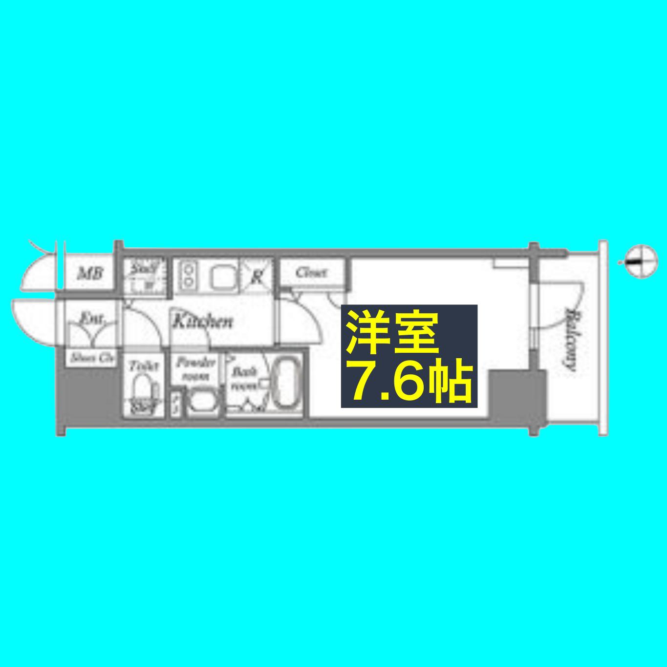 エスリード大須プレシア(1K/10階)の間取り写真