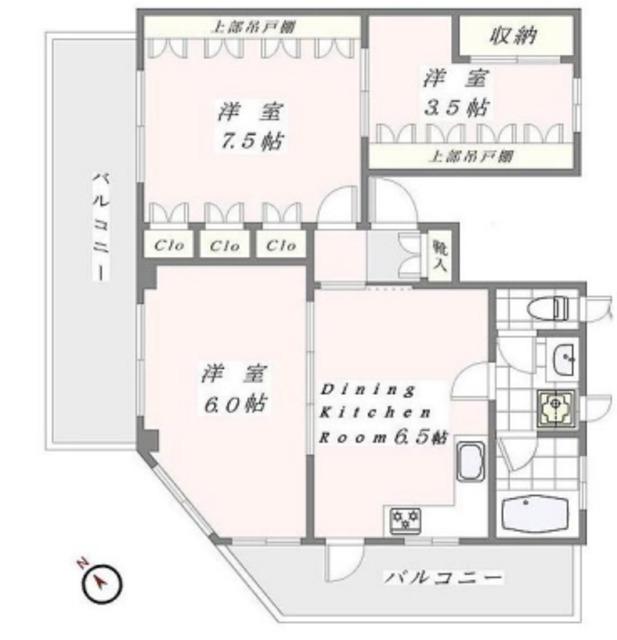 BOASORTE本駒込(3DK/5階)の間取り写真