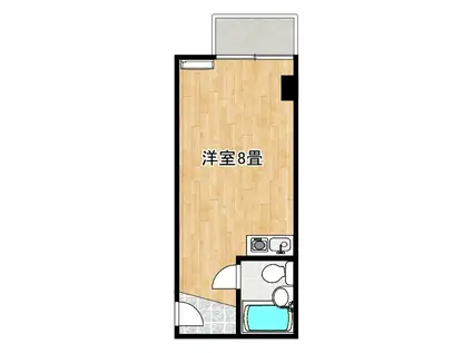 富岡ビル(ワンルーム/3階)の間取り写真