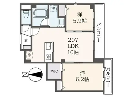 ダイワフラットIII(2LDK/2階)の間取り写真