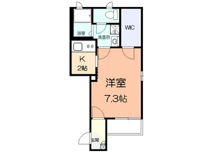 ルミエール(1K/1階)の間取り写真