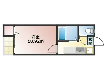 マイステージ(1SK/2階)の間取り写真