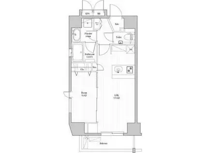 オーパスホームズ大泉学園I(1LDK/13階)の間取り写真
