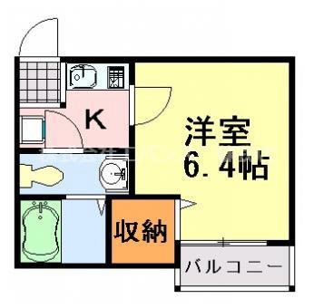 SIRO大巌寺(1K/1階)の間取り写真