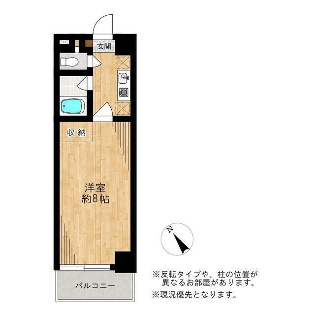 カサデカンポ(1K/2階)の間取り写真