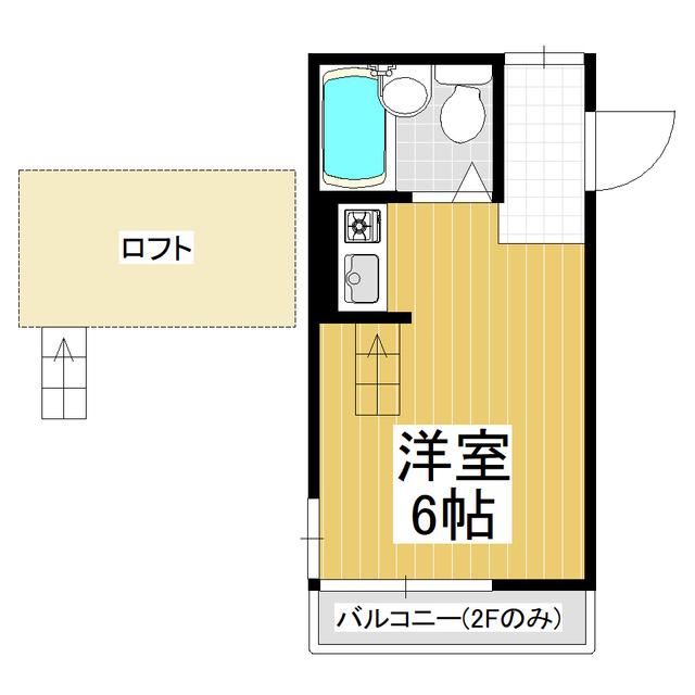 フラワーハイツ(ワンルーム/1階)の間取り写真