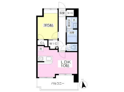 ルーチェ久留米駅前(1LDK/7階)の間取り写真