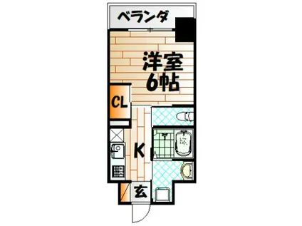 レトロ ポート(1K/3階)の間取り写真