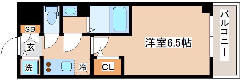 CION KOBE BAYSIDE(1K/9階)の間取り写真