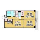 アネックス古結Ⅱ(2LDK/4階)の間取り写真
