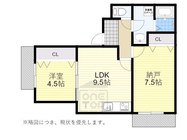 EIJU吹田南正雀(2LDK/3階)の間取り写真