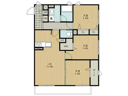 イーストコート戸田(3LDK/2階)の間取り写真