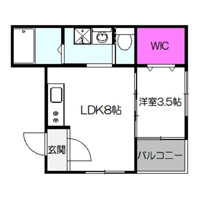 ハーモニーテラス今林(1LDK/1階)の間取り写真