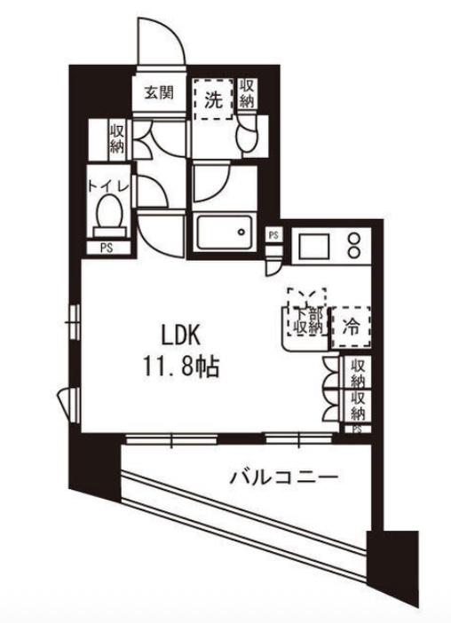 プライア渋谷(ワンルーム/4階)の間取り写真