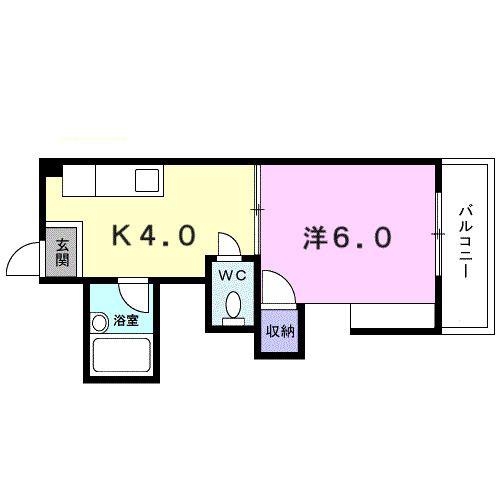 オックスフォードサーカスIII(1K/3階)の間取り写真