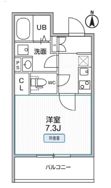 THE PALMS MUSE 新江古田(1K/1階)の間取り写真
