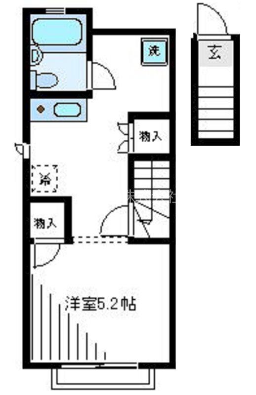 アネット(1K/2階)の間取り写真