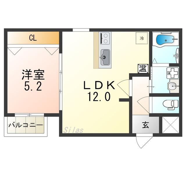 エヌエムスワサントディズユイット(1LDK/1階)の間取り写真
