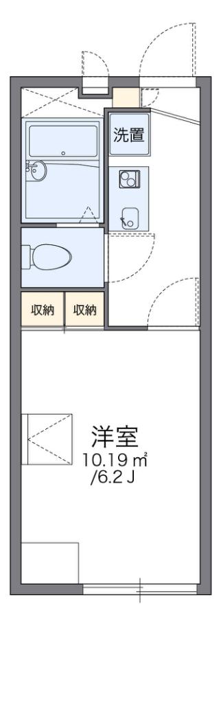 レオパレス豊藤(1K/1階)の間取り写真