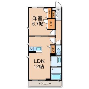 コンフォーザ(1LDK/3階)の間取り写真