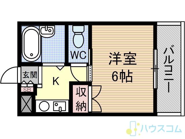 セレント茨木鮎川(1K/3階)の間取り写真