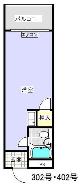 1 泉第一ビル(ワンルーム/4階)の間取り写真