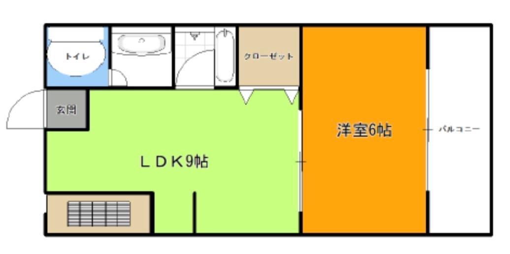 マキノハイツ(1LDK/1階)の間取り写真