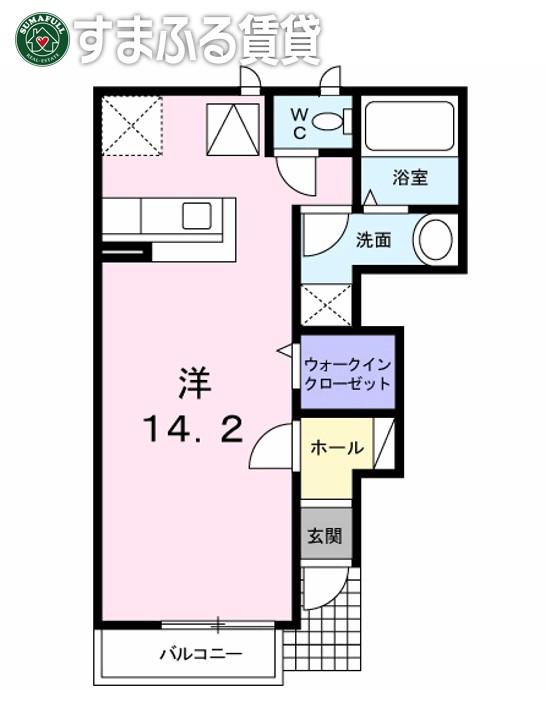 トレステージ華(ワンルーム/1階)の間取り写真