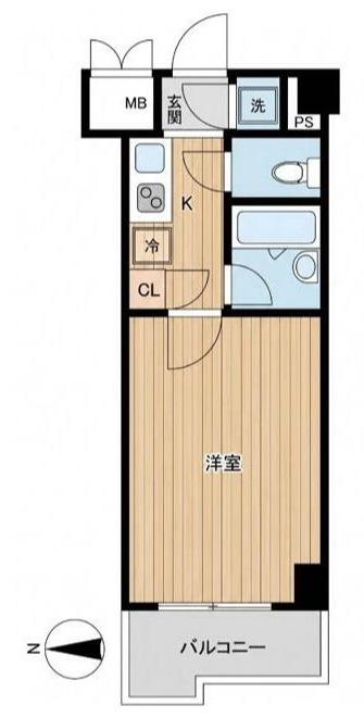 ルーブル蒲田参番館(1K/3階)の間取り写真
