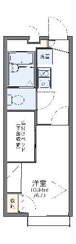 レオパレスBLOOM II(1K/2階)の間取り写真