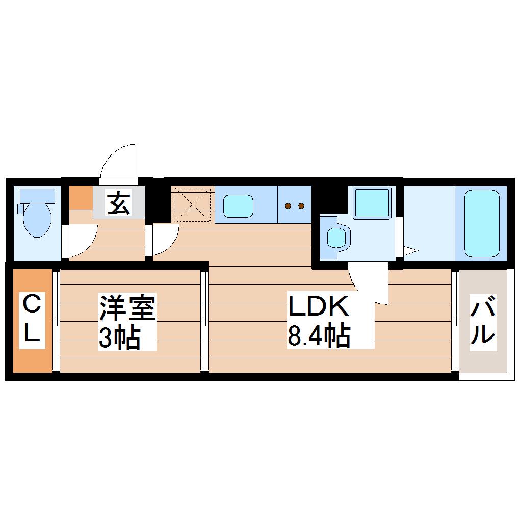 REGALEST F-I(1LDK/3階)の間取り写真
