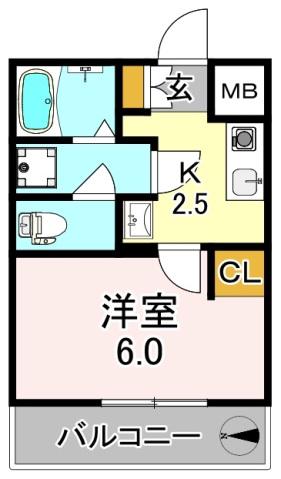 MAISON LOTUS(1K/2階)の間取り写真