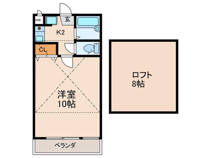 セントラルフローラ(1K/5階)の間取り写真