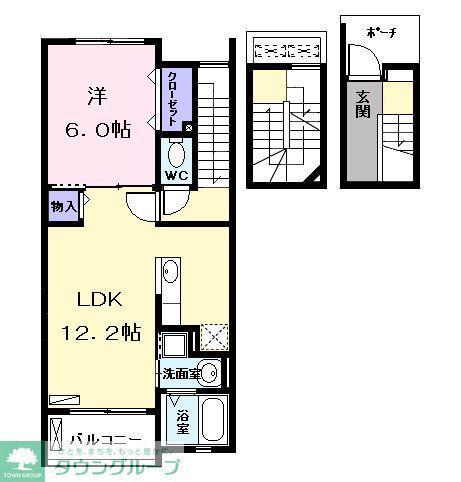 FRANC O(1LDK/3階)の間取り写真