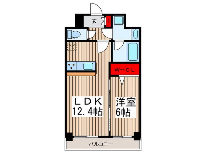ヴィオラコート(1LDK/3階)の間取り写真