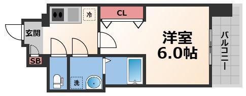 ファステート大阪アステール(1K/4階)の間取り写真