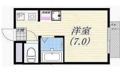 CRASIS苦楽園プラザ(1K/3階)の間取り写真