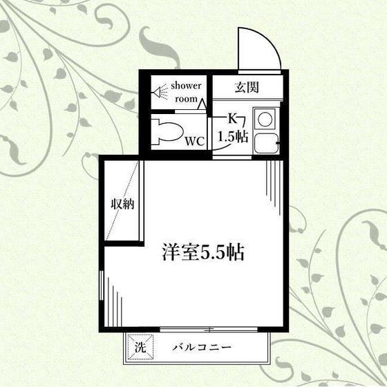 ストークパレス参番館(1K/3階)の間取り写真
