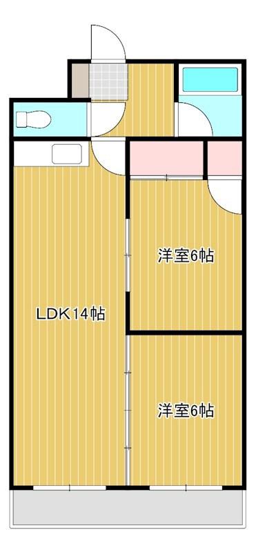 アソルティ伝馬町(2LDK/7階)の間取り写真