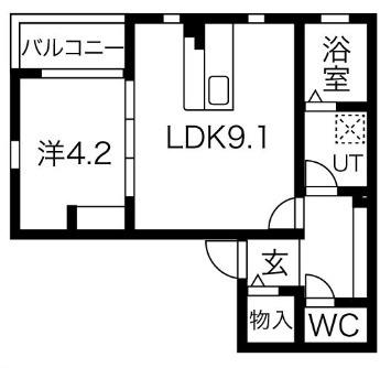 NAGOYA THE GARDEN(1LDK/2階)の間取り写真