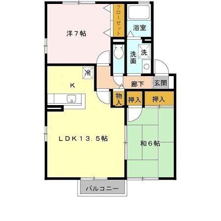 エクセルクシロ(2LDK/2階)の間取り写真