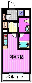サンセール与野本町(ワンルーム/1階)の間取り写真