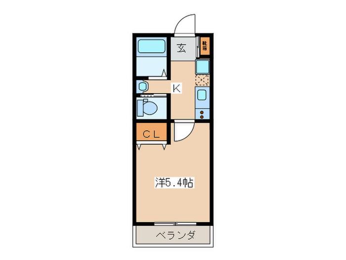 TAG町田弐番館(1K/2階)の間取り写真