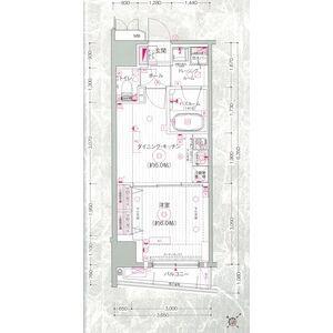 エステムプラザ市谷外濠公園(1DK/3階)の間取り写真