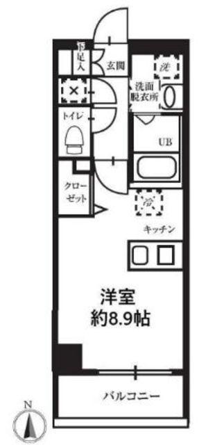 TSGARDEN高円寺(ワンルーム/4階)の間取り写真